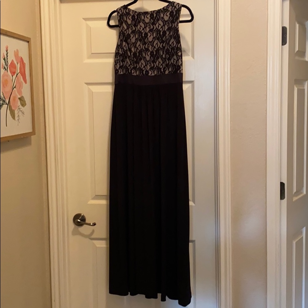 Black lace maxi dress.